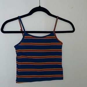 Multicolor Striped Crop Top (M)